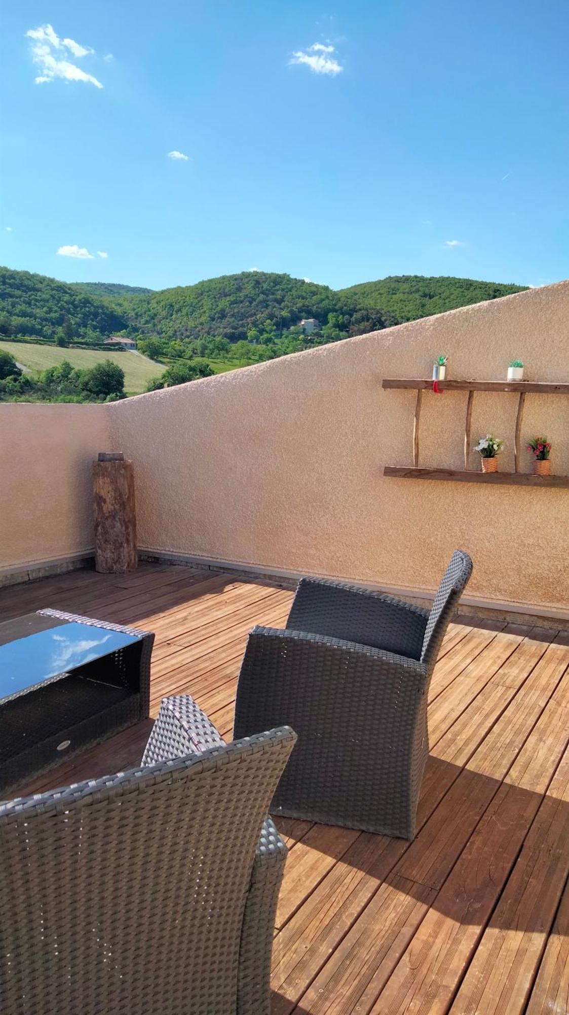 Chambre D'Hotes La Terrasse De Sabatas Chomérac Habitación foto